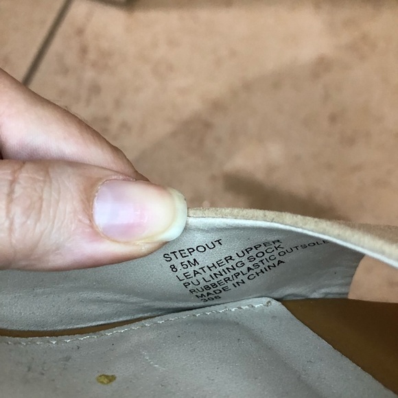 Steve Madden Tan Stepout Peep Toe Heels Size 8.5 - Picture 11 of 11